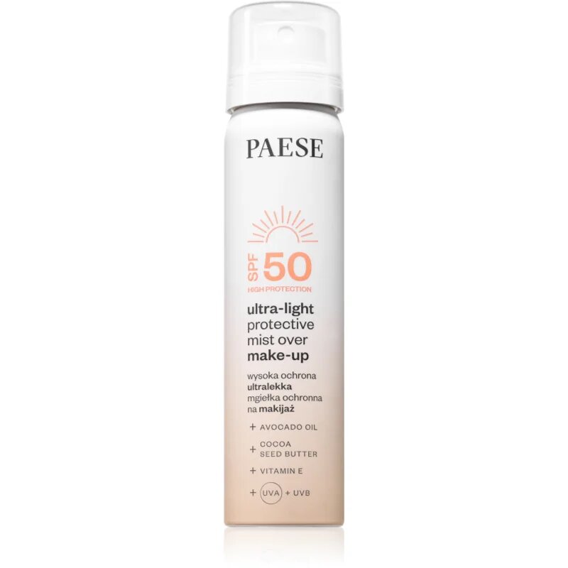 Paese Ultra-light Protective Mist Over Make-up фон дьо тен фиксатор SPF 50 75 мл.