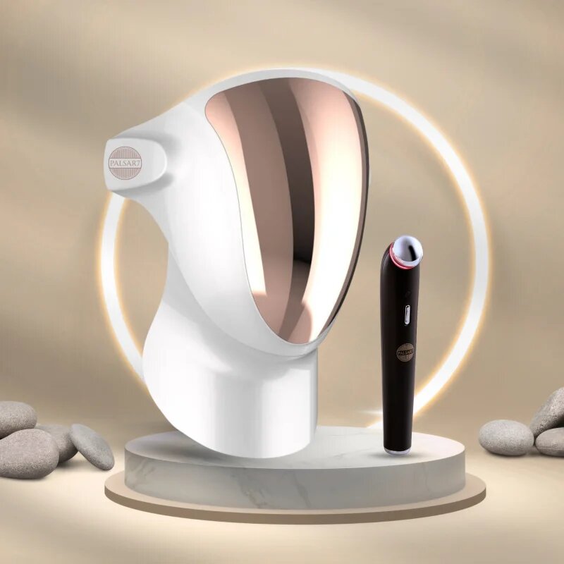 PALSAR7 Exclusive Set Professional LED Mask & Galvanic Iron комплект на изгодна цена White/Gold
