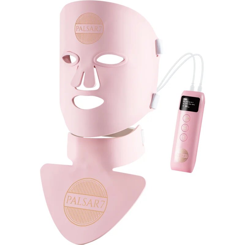PALSAR7 Photon LED mask Pink Cloud третираща LED маска за лице и деколте 1 бр.