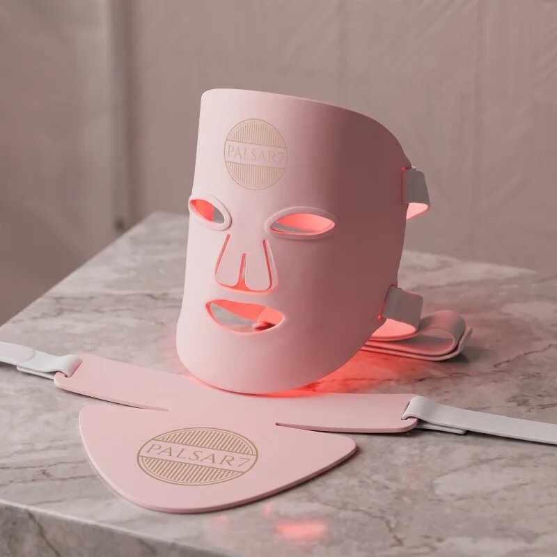 PALSAR7 Photon LED mask Pink Cloud третираща LED маска за лице и деколте 1 бр.