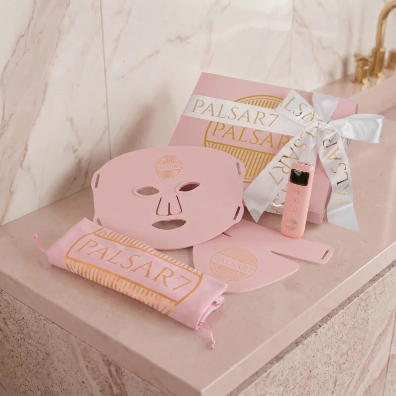 PALSAR7 Photon LED mask Pink Cloud третираща LED маска за лице и деколте 1 бр.