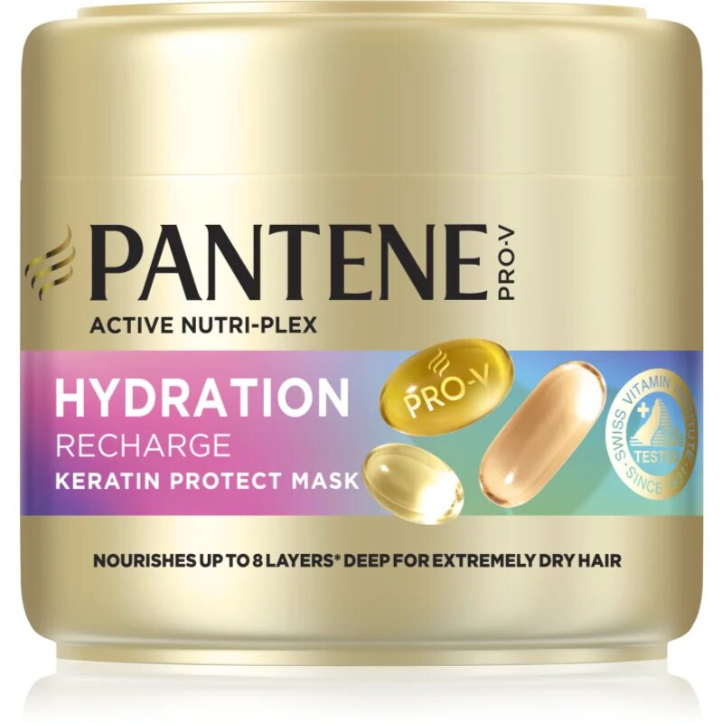 Pantene Pro-V Active Nutri Plex Hydration Recharge регенерираща и хидратираща маска за коса. с кератин 300 мл.