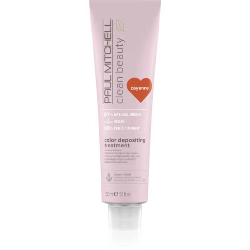 Paul Mitchell Clean Beauty Color Depositing Treatment подхранваща маска за боядисана коса цвят Cayenne 150 мл.