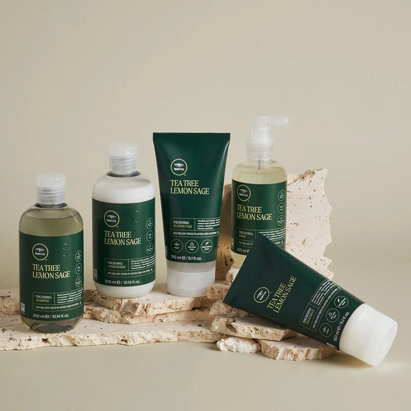 Paul Mitchell Tea Tree Lemon Sage енергизиращ шампоан за възобновяване гъстотата на косата 300 мл.