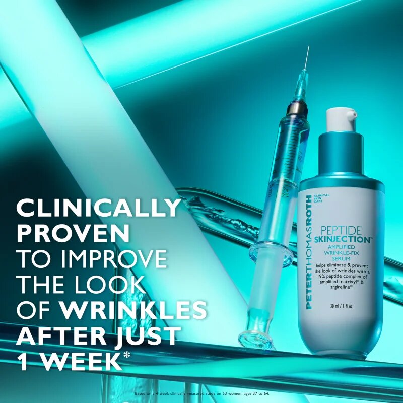 Peter Thomas Roth Peptide Skinjection™ Amplified Wrinkle-Fix Serum Refillable интензивен стягащ серум за мигновено изглаждане на бръчките за многократ