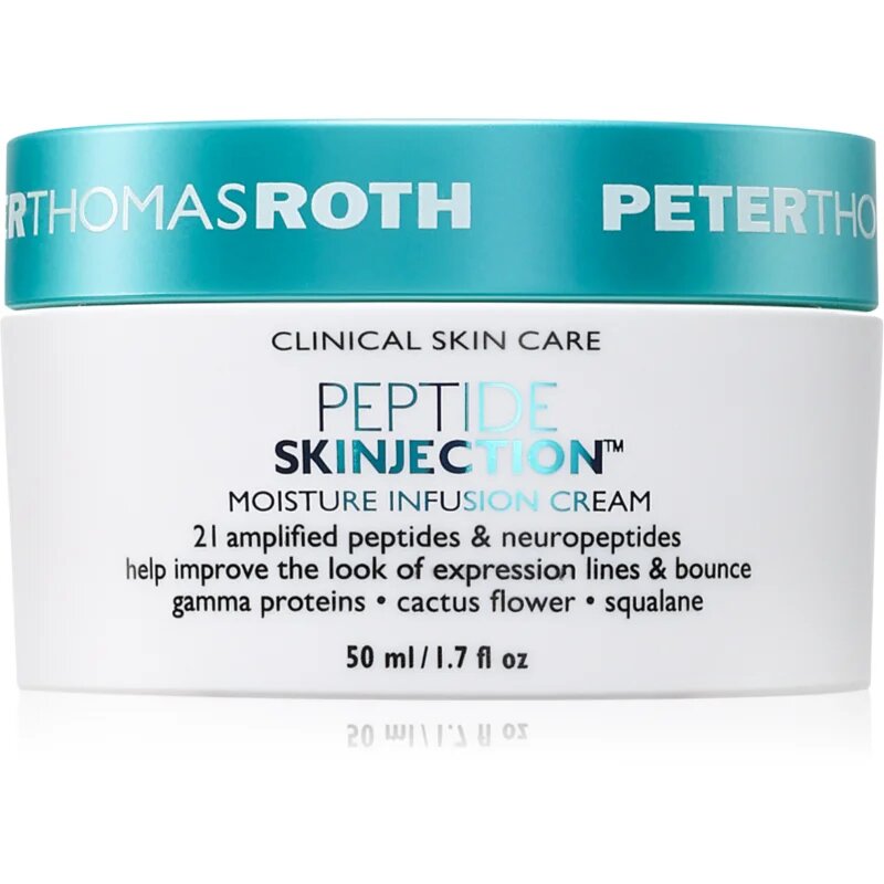 Peter Thomas Roth Peptide Skinjection™ Moisture Infusion Cream Refillable изглаждащ хидратиращ крем с пептиди за многократно пълнене 50 мл.