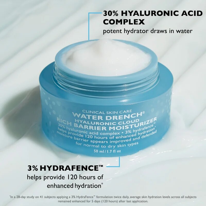 Peter Thomas Roth Water Drench Hyaluronic Cloud Rich Barrier Moisturizer богат хидратиращ крем възстановяващ кожната бариера 50 мл.