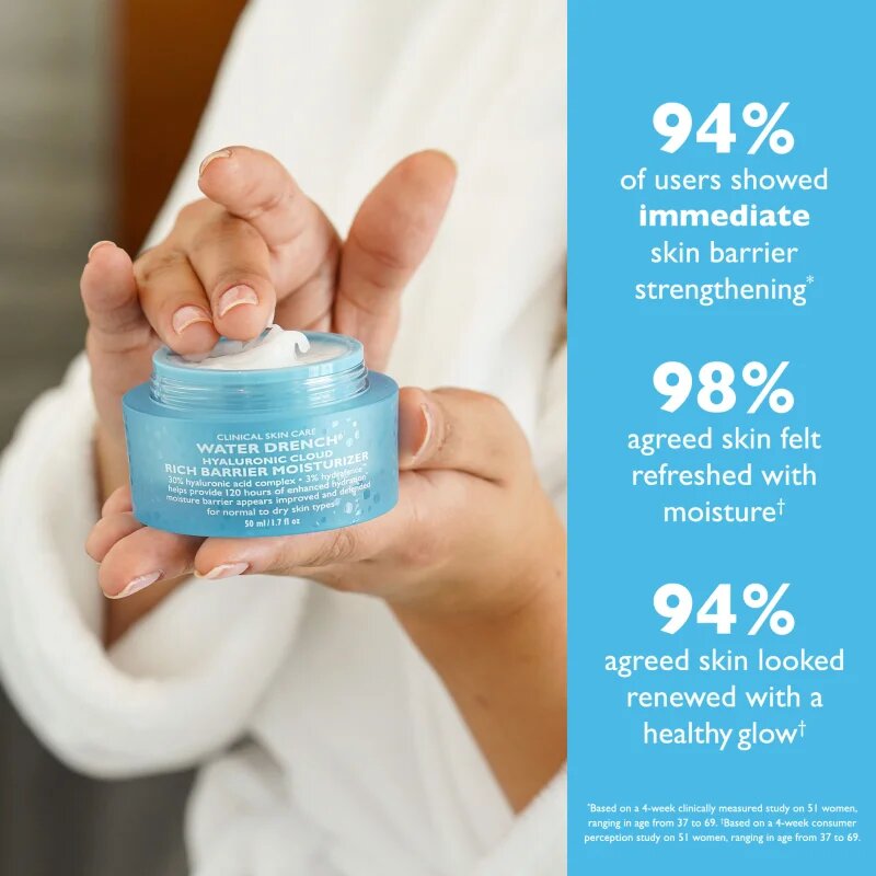Peter Thomas Roth Water Drench Hyaluronic Cloud Rich Barrier Moisturizer богат хидратиращ крем възстановяващ кожната бариера 50 мл.