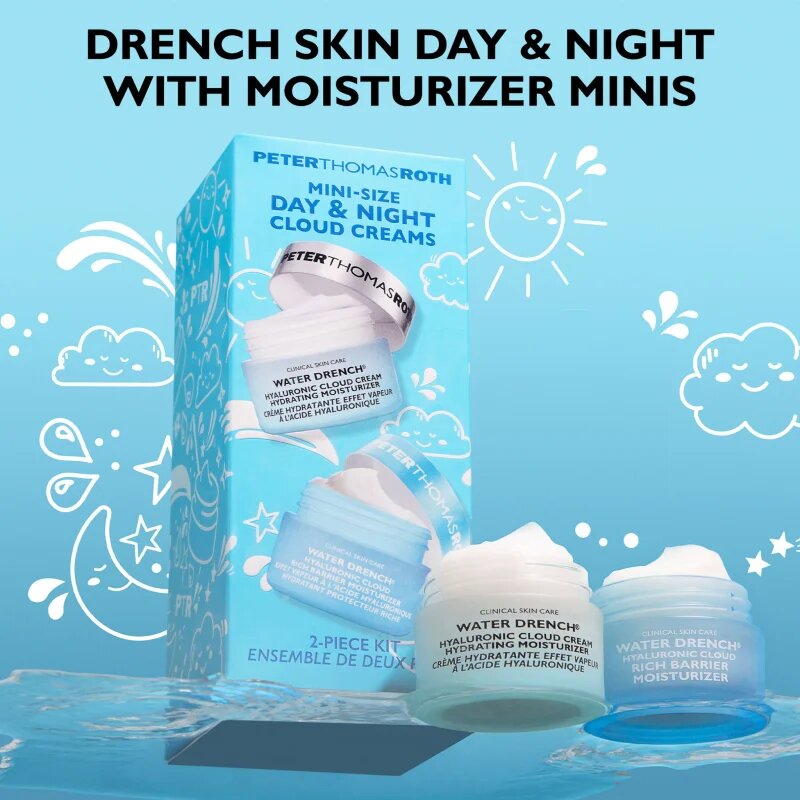 Peter Thomas Roth Water Drench Mini Day & Night Cloud Creams подаръчен комплект за интензивна хидратация