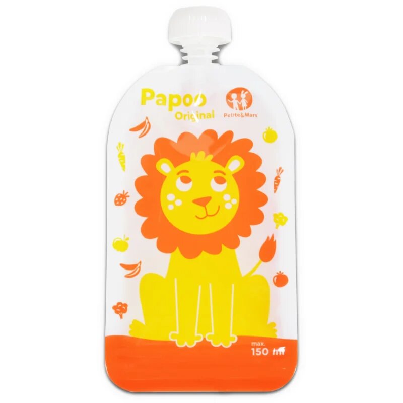 Petite&Mars Papoo детски храни в пауч опаковка Lion 6x150 мл.