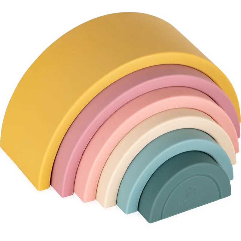 Petite&Mars Rainbow 12m+ играчка за подреждане Intense Ochre 1 бр.
