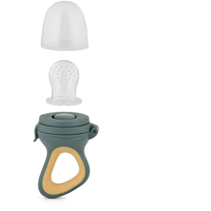 Petite&Mars Silicone Food Feeder 6m+ гризалка за хранене Green&Ochre 1 бр.