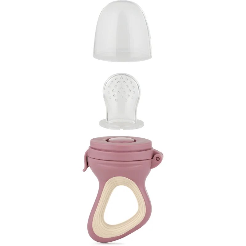 Petite&Mars Silicone Food Feeder 6m+ гризалка за хранене Rose&Sand 1 бр.