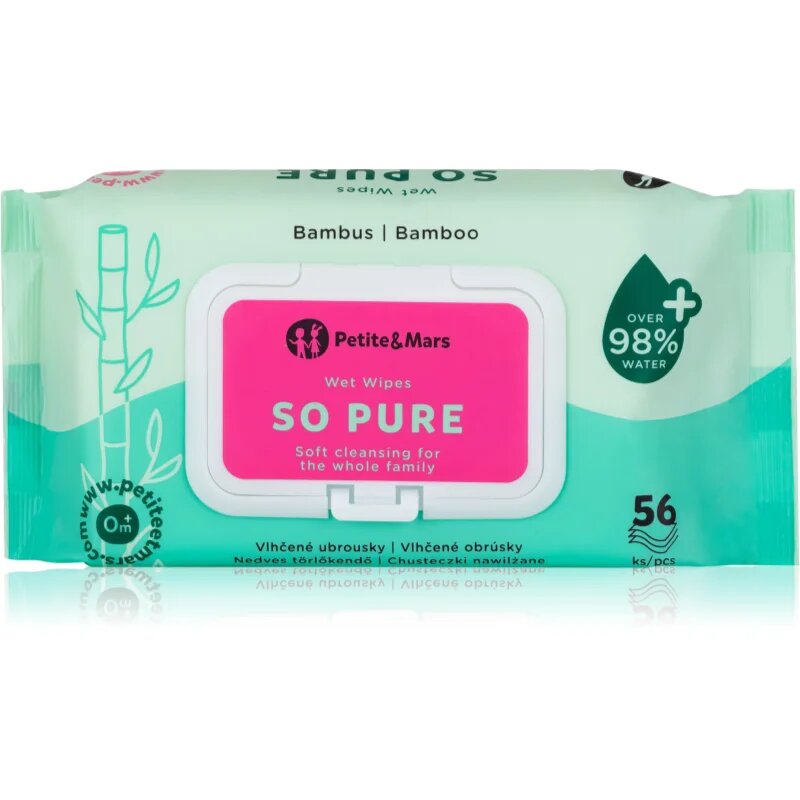 Petite&Mars So Pure мокри кърпички за деца 56 бр.