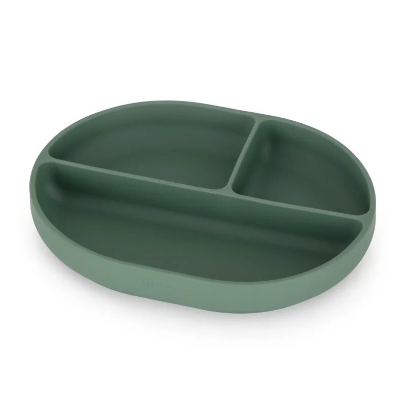 Petite&Mars Take&Match 6m+ разделена чиния с вендуза Misty Green 1 бр.