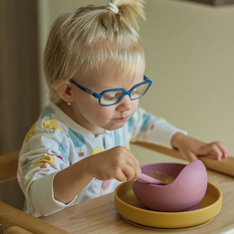 Petite&Mars Take&Match Silicone Bowl купичка с вендуза Dusty Rose 6 m+ 360 мл.