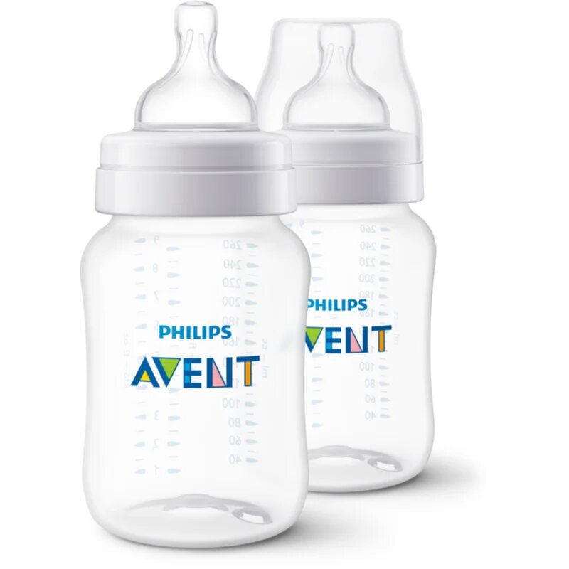 Philips Avent Anti-colic SCY103/02 бебешко шише против колики 1 m+ 2x260 мл.
