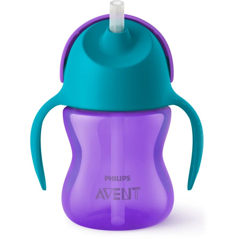 Philips Avent Bendy Straw SCF796/02 9m+ чаша с огъваща се сламка Purple 1 бр.