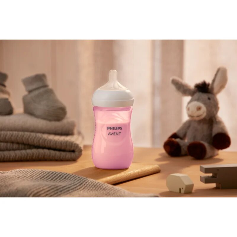 Philips Avent Natural Response SCY903/11 бебешко шише 3-6 m Pink 1 бр.