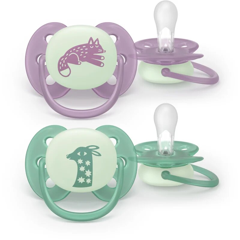 Philips Avent Ultrasoft Night SCF094/04 6-18m биберон Neutral 2 бр.