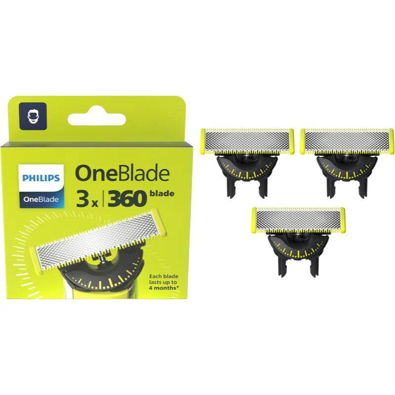 Philips OneBlade 360 QP430/50 Резервни остриета for OneBlade 3 бр.