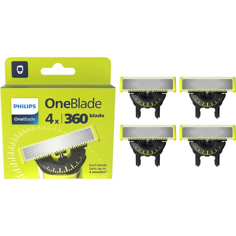 Philips OneBlade 360 QP440/50 Резервни остриета for OneBlade 4 бр.