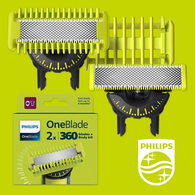 Philips OneBlade 360 QP624/50 Резервни остриета for OneBlade 360 2 бр.