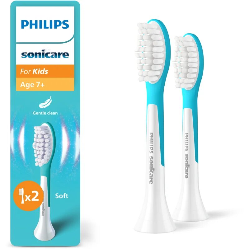 Philips Sonicare For Kids 7+ Standard HX6042/90 резервни глави за четка за зъби за деца 2 бр.