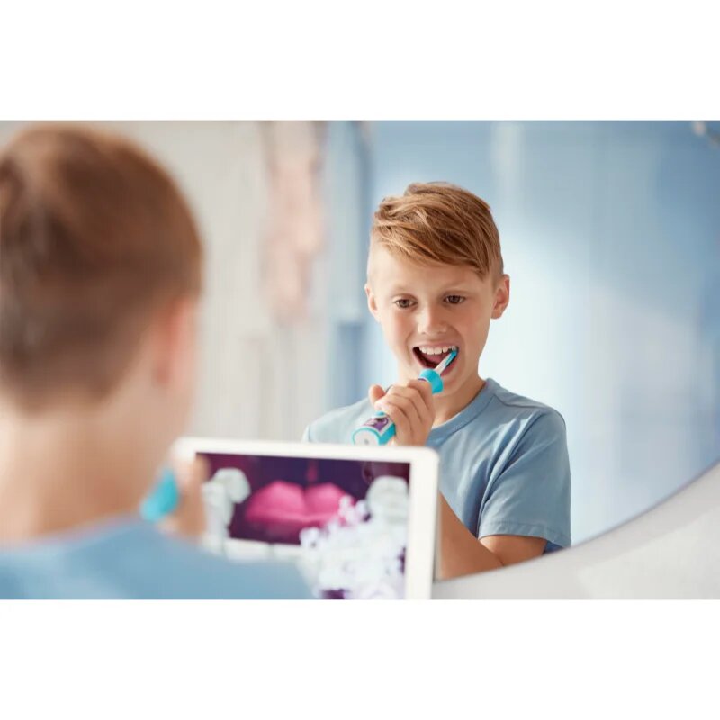 Philips Sonicare For Kids HX6322/04 звукова електрическа четка за зъби за деца с Bluetooth връзка Aqua 1 бр.