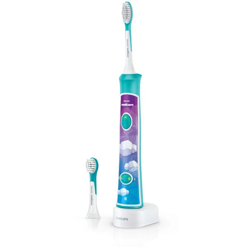 Philips Sonicare For Kids HX6322/04 звукова електрическа четка за зъби за деца с Bluetooth връзка Aqua 1 бр.