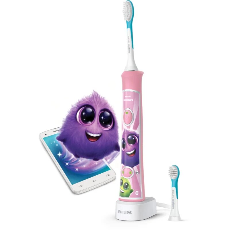 Philips Sonicare For Kids HX6352/42 звукова електрическа четка за зъби за деца с Bluetooth връзка Pink 1 бр.
