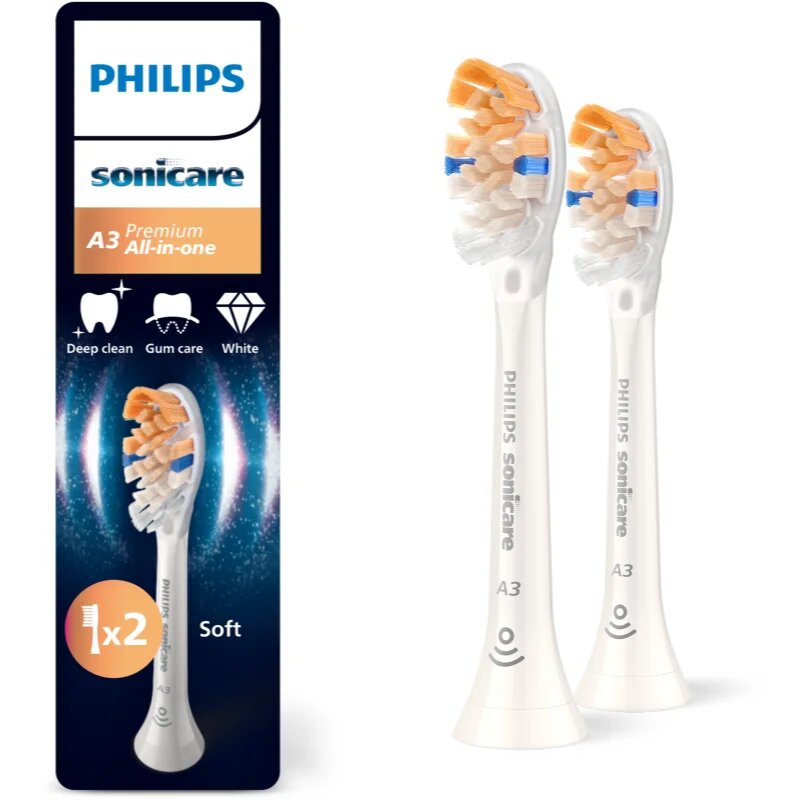 Philips Sonicare Premium All-in-One HX9092/87 резервни глави за четка за зъби White 2 бр.