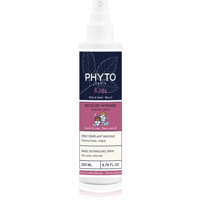 Phyto Kids Intense Curls Magic Detangling Spray спрей за по-лесно разресване на косата за къдрава коса 200 мл.