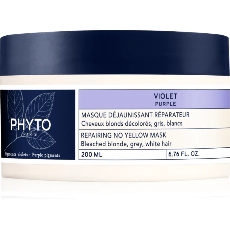 Phyto Violet Repairing No Yellow Mask регенерираща маска за блонд коса и коса с кичури 200 мл.
