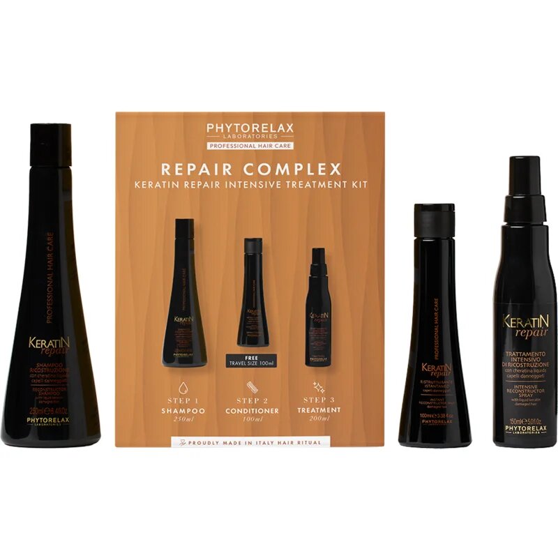 Phytorelax Laboratories Keratin Repair подаръчен комплект за изглаждане и възстановяване на увредена коса