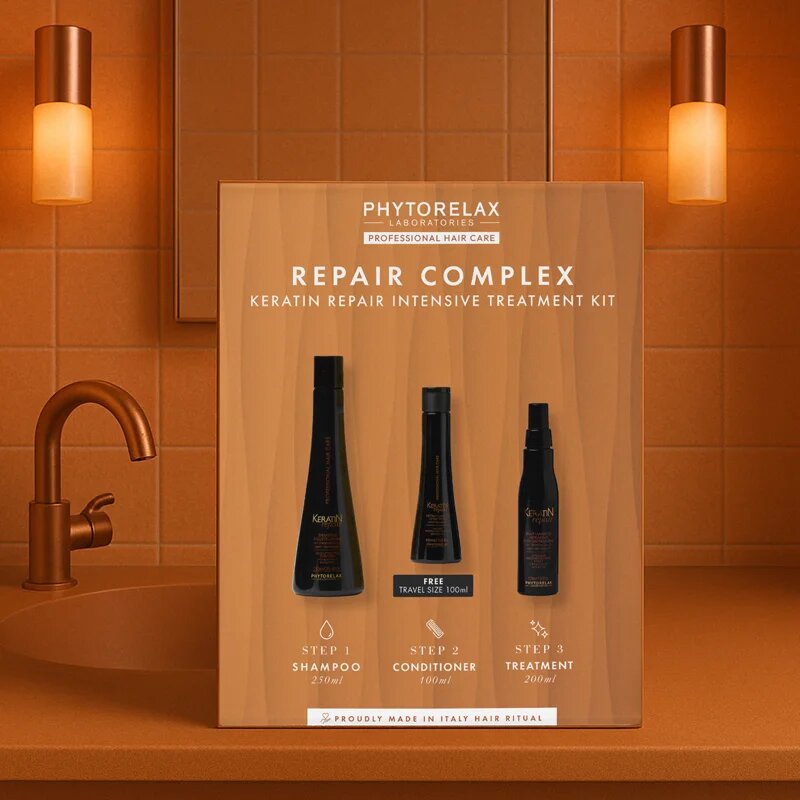 Phytorelax Laboratories Keratin Repair подаръчен комплект за изглаждане и възстановяване на увредена коса