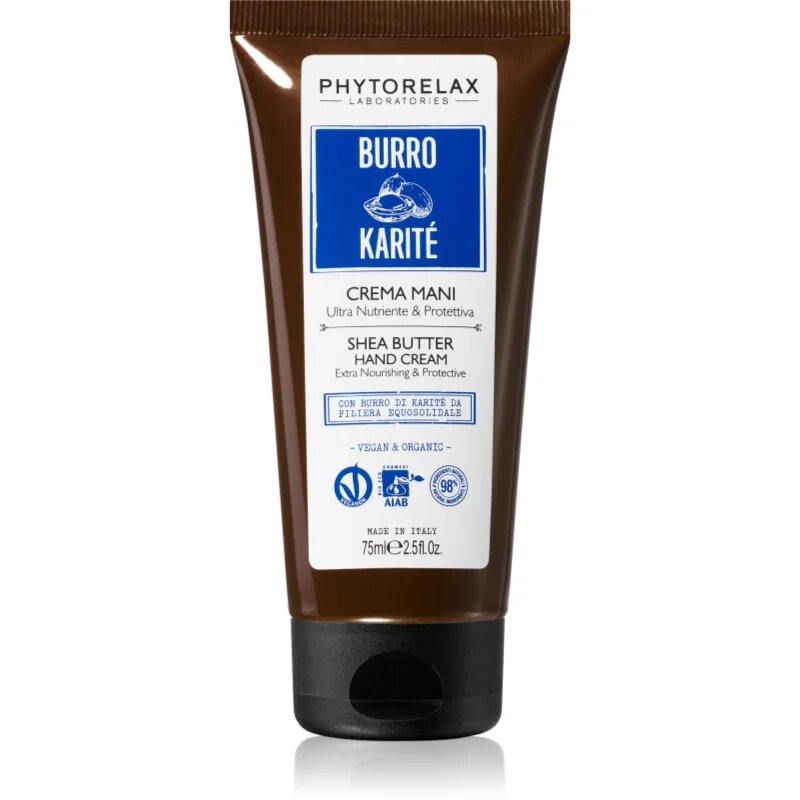 Phytorelax Laboratories Shea Butter подхранващ крем за ръце с масло от шеа 75 мл.