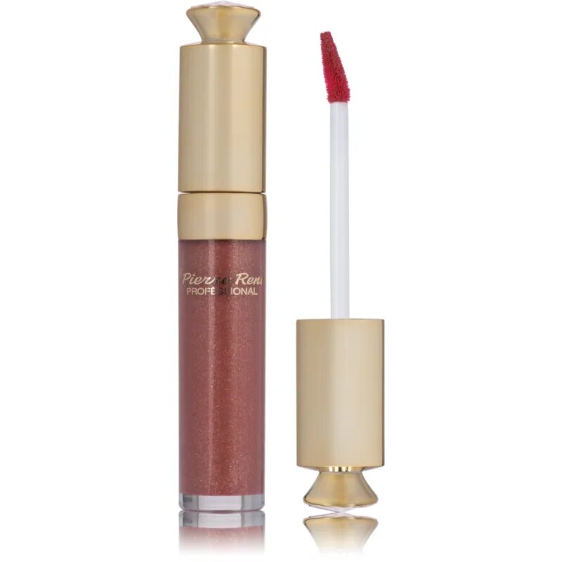 Pierre René Glow Lip Gloss блясък за устни с блестящи частици цвят Rose Kiss 8 мл.