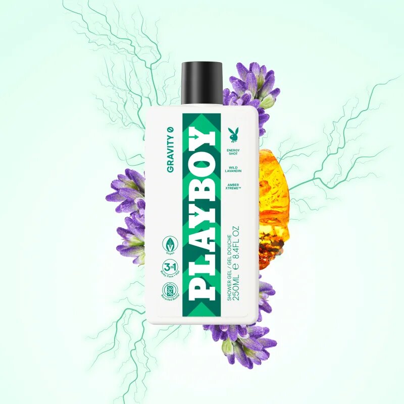 Playboy Gravity 0 душ гел 3 в 1 за мъже 250 мл.