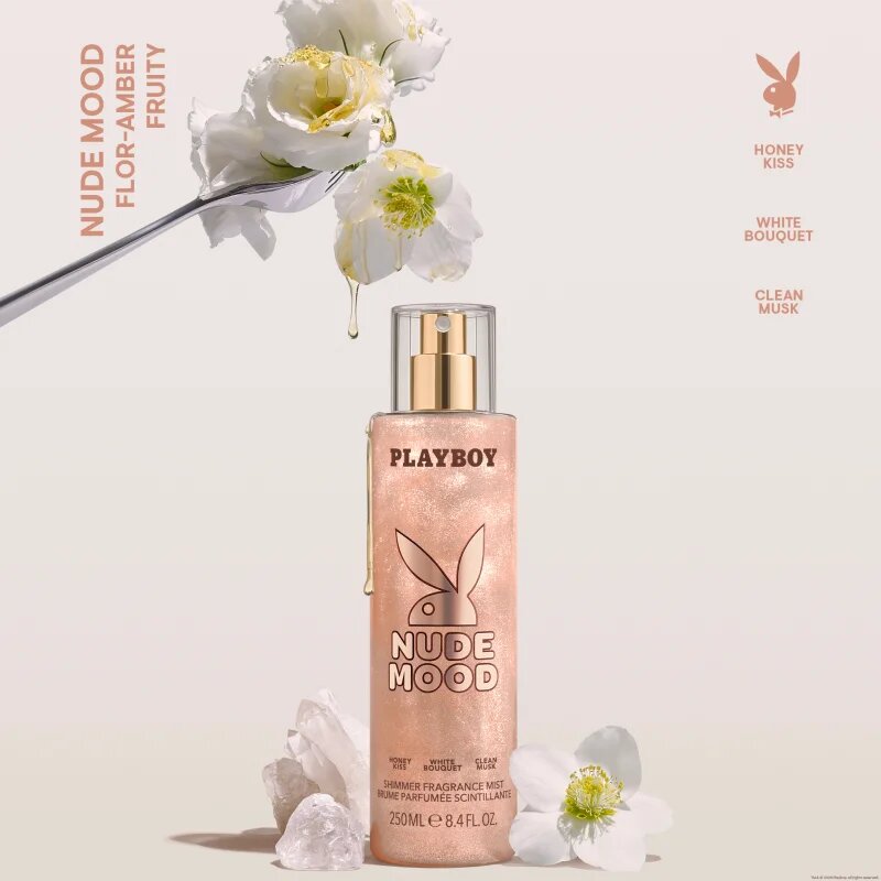 Playboy Nude Mood спрей за тяло с блясък за жени 250 мл.