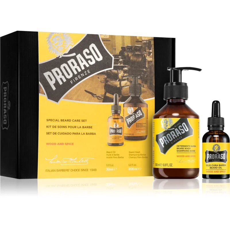 Proraso Wood and Spice подаръчен комплект за брадата за мъже