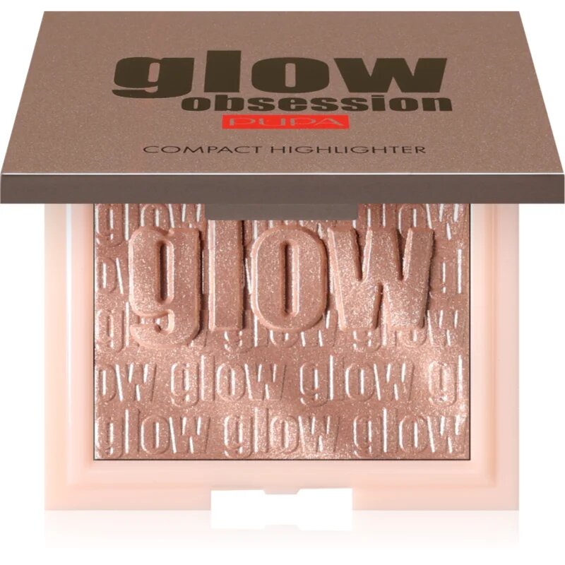 PUPA Milano Glow Obsession компактна озаряваща пудра цвят 002 - Rose Gold 6 гр.
