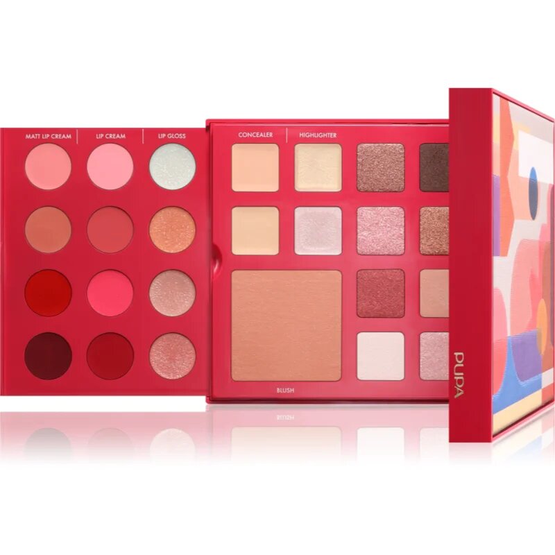 PUPA Milano Pupart M мултифункционална палитра за очи и устни BURGUNDY 18.8 гр.