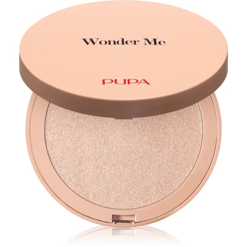 PUPA Milano Wonder Me Glow компактна озаряваща пудра цвят 102 - Pure Gold 7.5 гр.