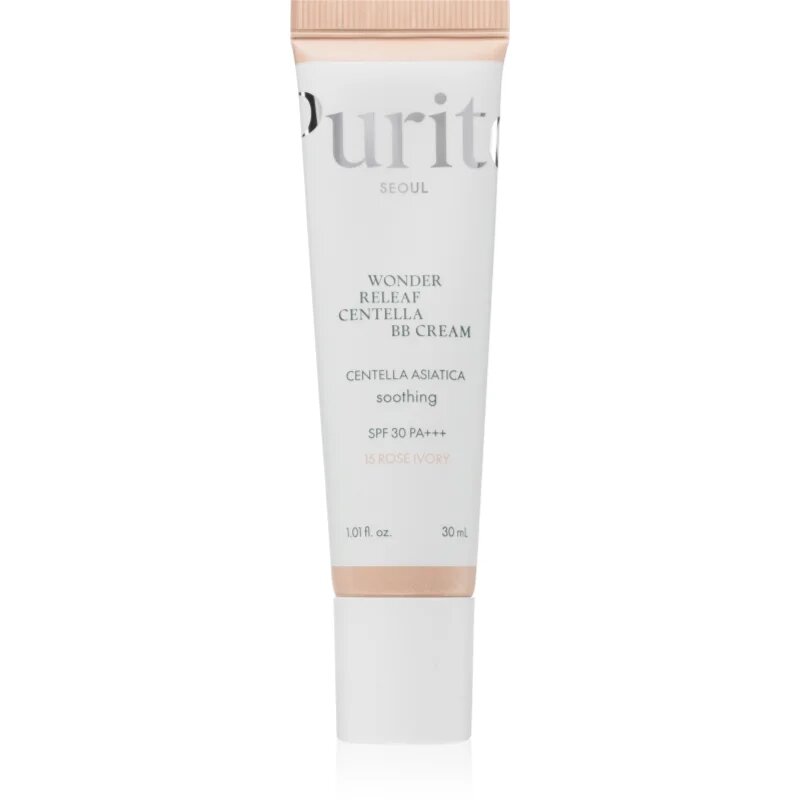 Purito Wonder Releaf Centella BB Cream oсвежаващ BB крем с успокояващ ефект цвят 15 Rose Ivory 30 мл.