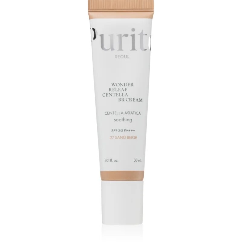 Purito Wonder Releaf Centella BB Cream oсвежаващ BB крем с успокояващ ефект цвят 27 Sand Beige 30 мл.