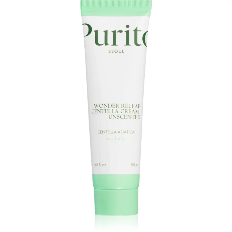 Purito Wonder Releaf Centella Cream Unscented регенериращ крем за успокояване на кожата 50 мл.