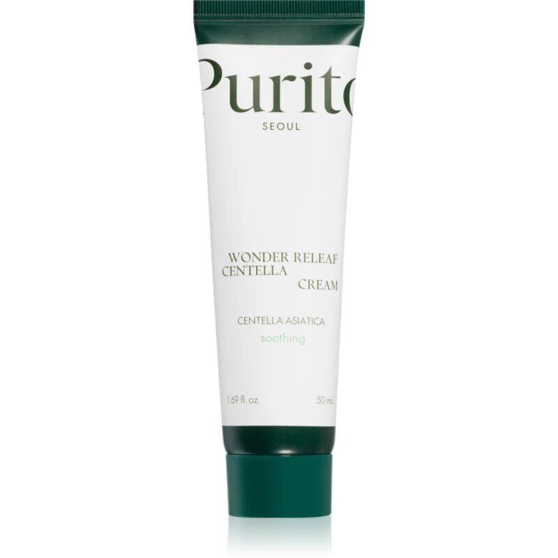 Purito Wonder Releaf Centella Cream възстановяващ крем за подхранване на кожата на лицето с успокояващ ефект 50 мл.