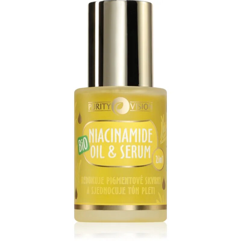 Purity Vision BIO Niacinamide oil & serum олио - серум да уеднакви цвета на кожата 30 мл.