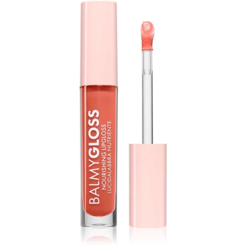 puroBIO Cosmetics BalmyGloss подхранващ блясък за устни цвят 01 Peach Nude 4.2 гр.